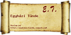 Egyházi Tünde névjegykártya